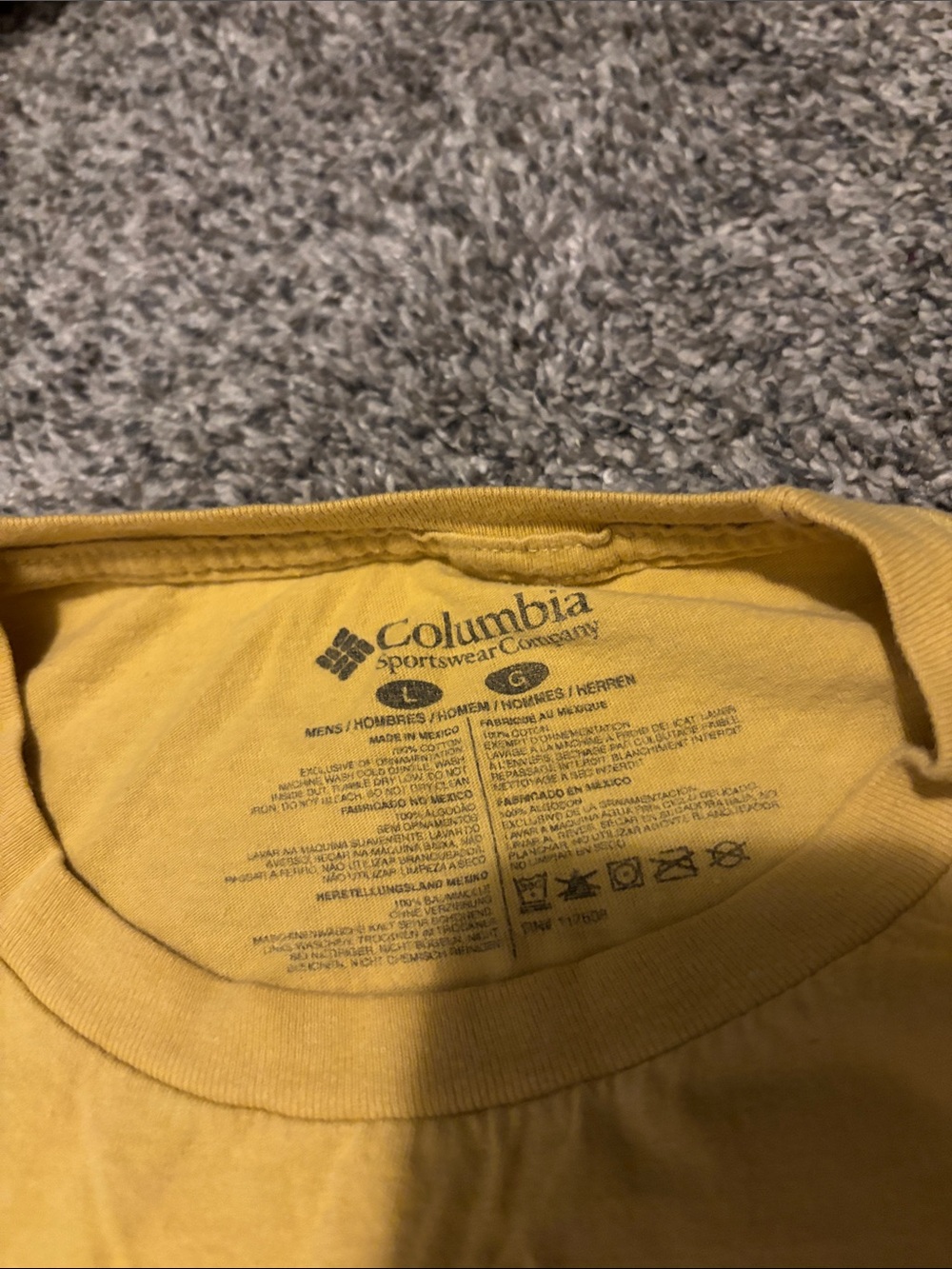 Columbia Men's Mustard Short-Sleeve Crewneck T-Shirt
